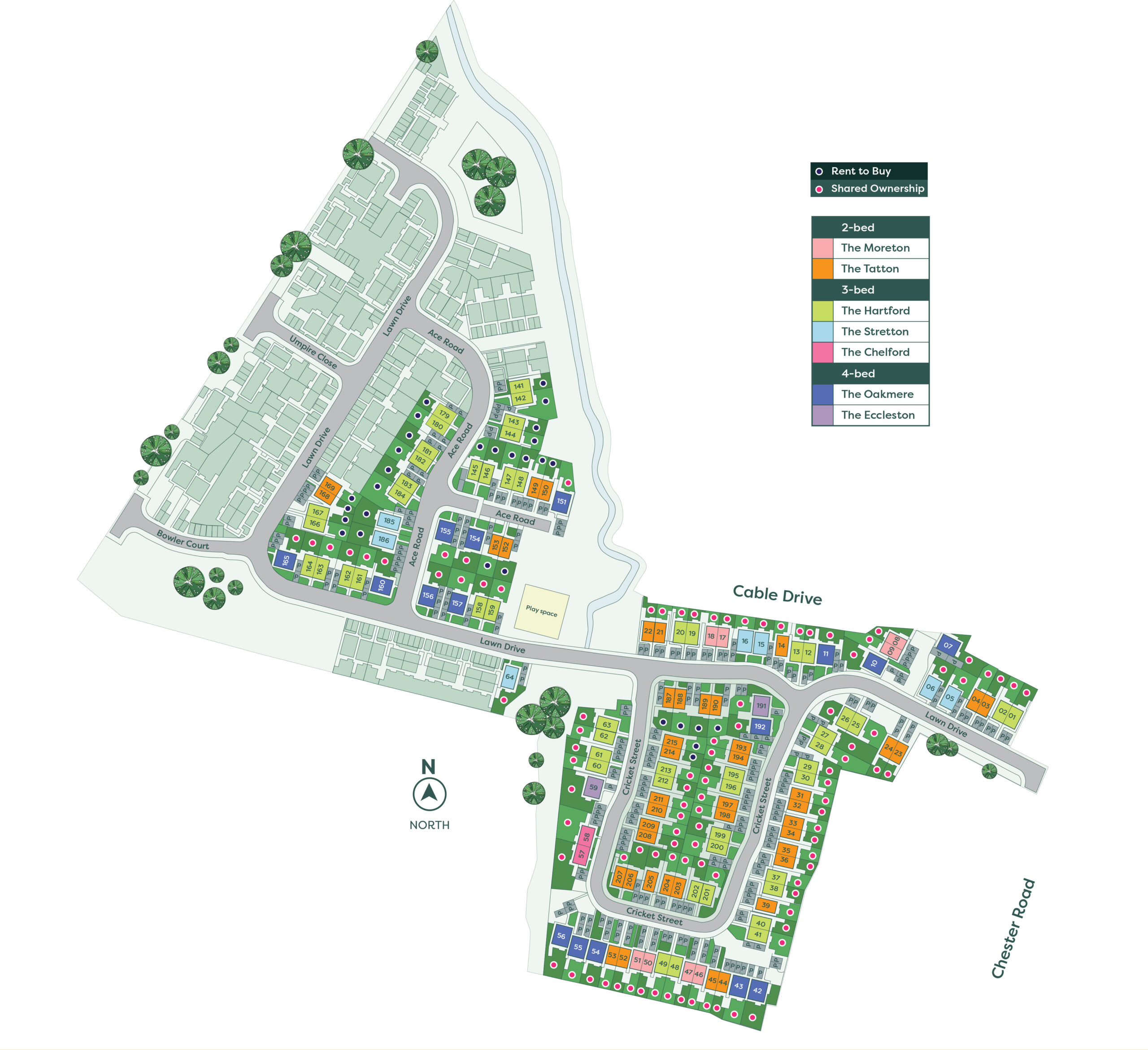Development siteplan - Contact Onward for an accessible alternative