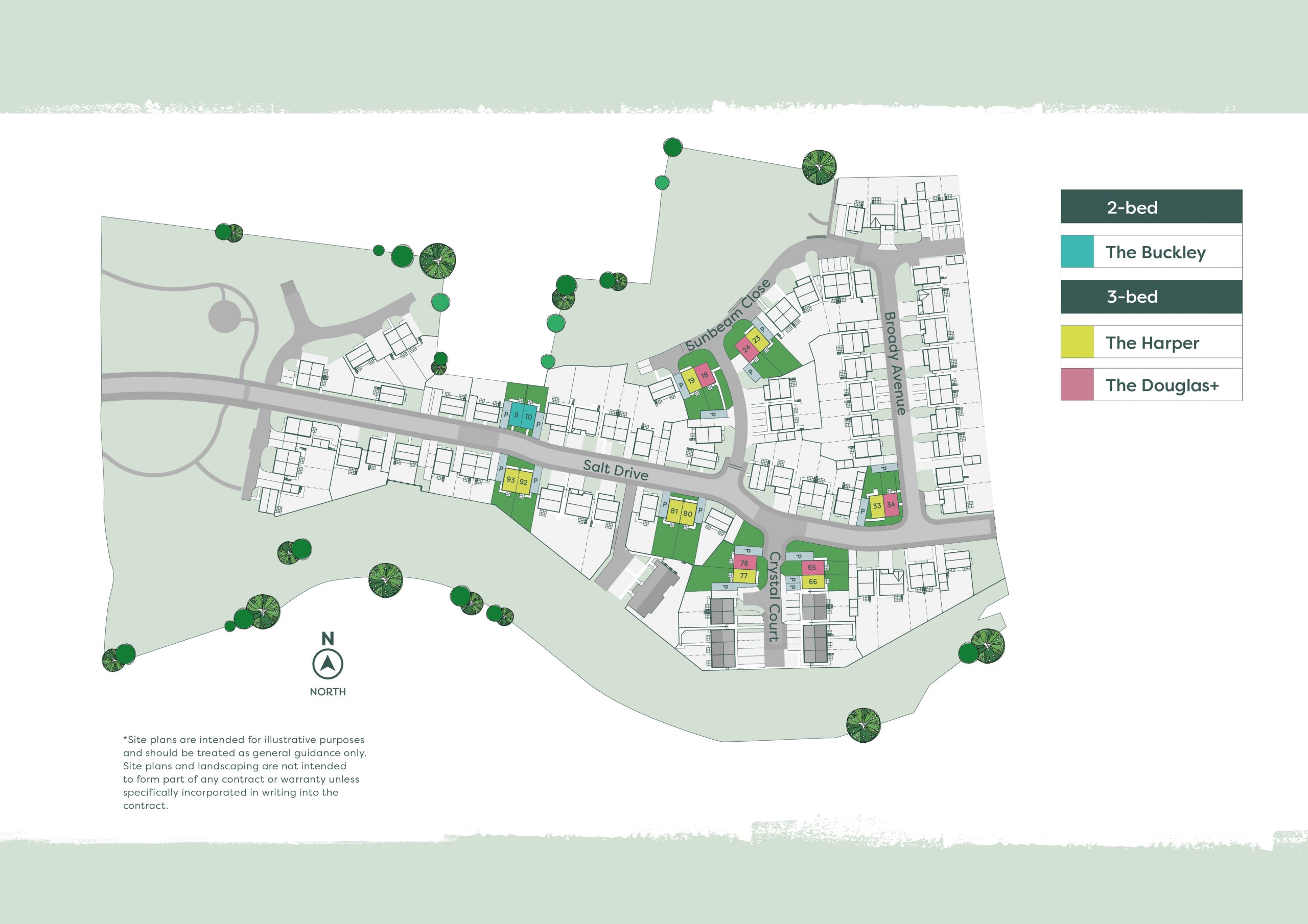 Development siteplan - Contact Onward for an accessible alternative