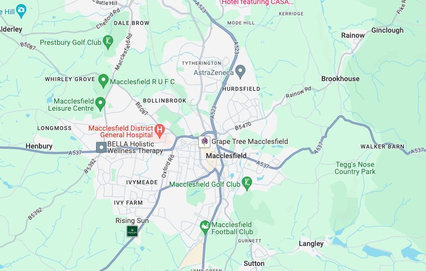 Map of Macclesfield