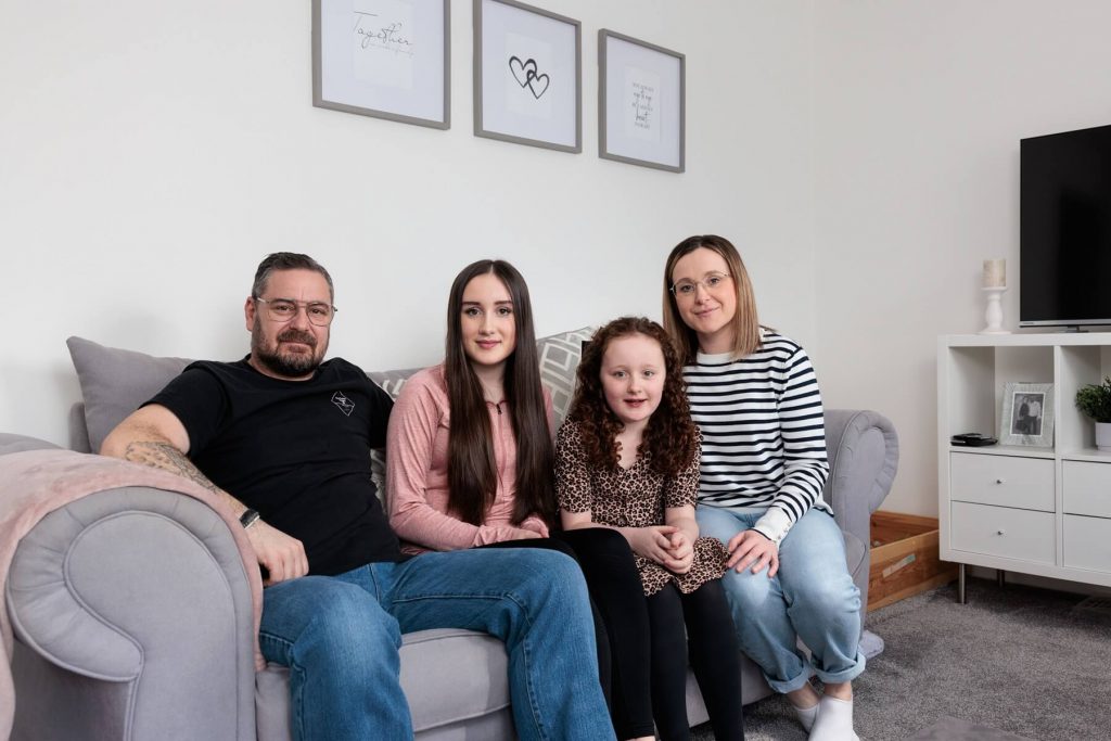 Reanne and Ricky in their new shared ownership home in Hattersley