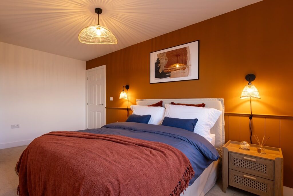 Bedroom in the 3-bedroom Crompton at Foxfield Park, Moreton